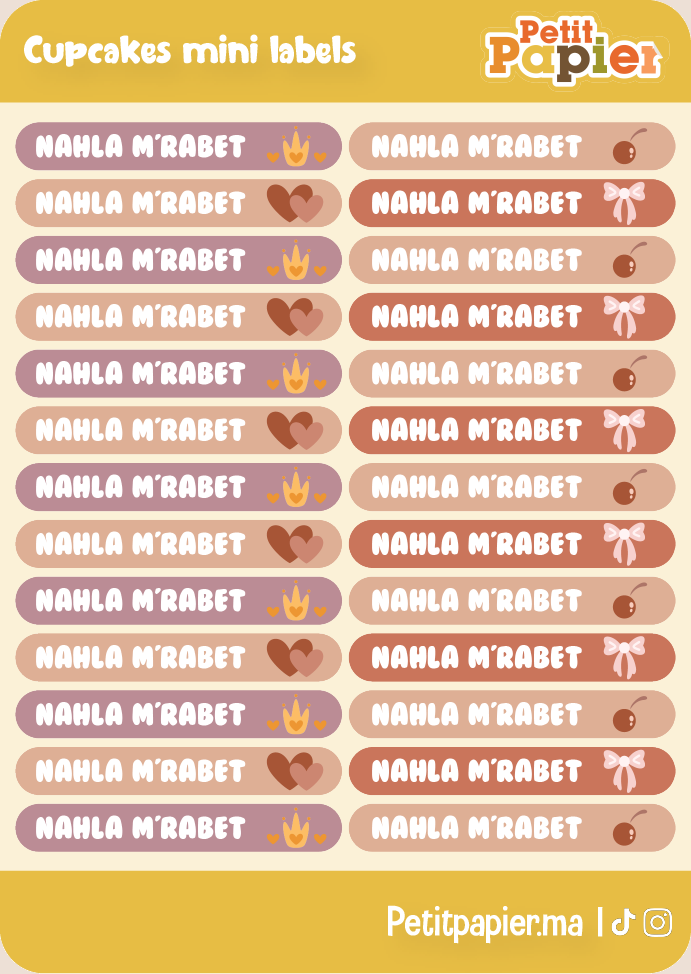Cupcakes - 90 Stickers