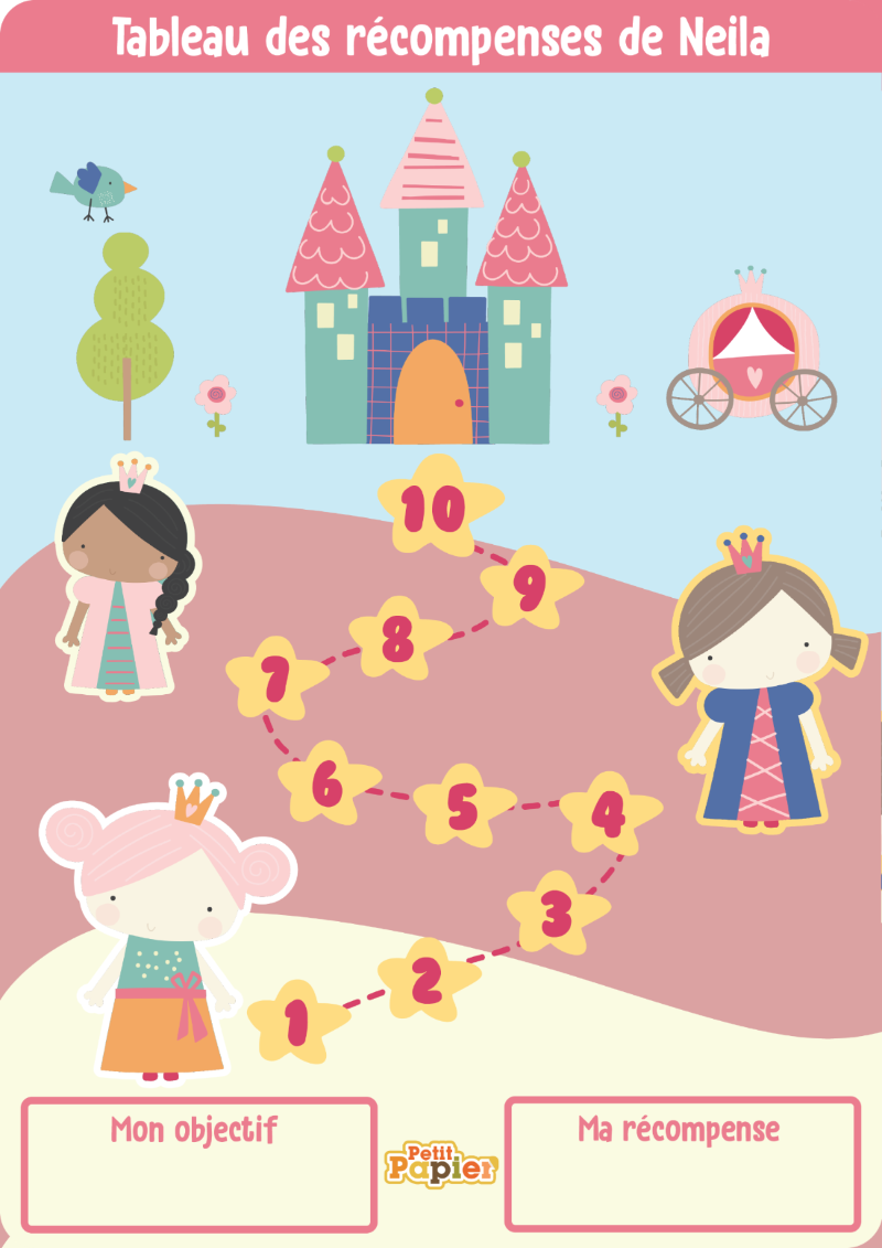 Tableau magnétique des récompenses - Princesses (bientôt de retour en stock)