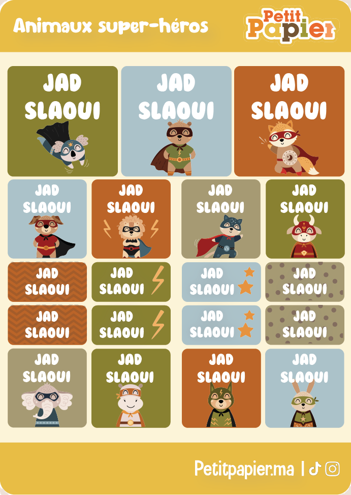 Animaux super-héros - 90 Stickers