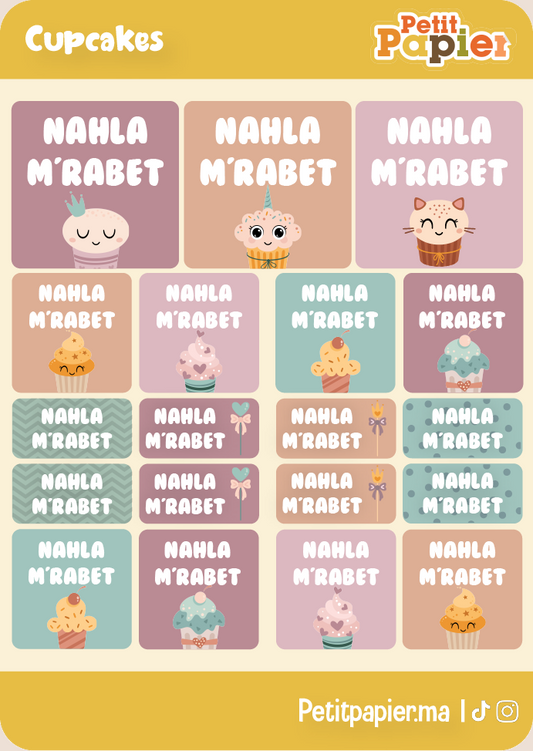 Cupcakes - 90 Stickers