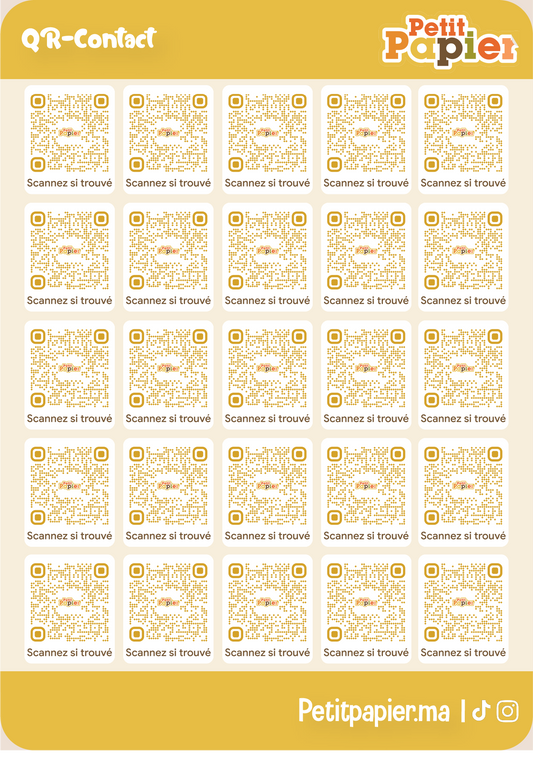 QR Contact - 50 Stickers